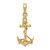 14k 3-D Anchor w/Shackle and Entwined Rope Pendant