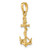 14k 3-D Anchor w/Shackle and Entwined Rope Pendant