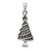 Sterling Silver Antiqued Christmas Tree Pendant