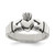 Sterling Silver Antiqued Claddagh Ring - QR-437890C3-1451