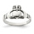 Sterling Silver Antiqued Claddagh Ring - QR-D6BBF1F8-8189