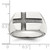 Sterling Silver Antiqued Cross Mens Size 9 Ring