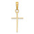 14K 3-D and Polished Stick Cross Charm - K1-F25259F0-7907
