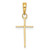 14K 3-D and Polished Stick Cross Charm - K1-F25259F0-7907