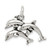 Sterling Silver Antiqued Dolphin Charm