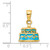 14K 3-D Aqua Blue Enameled HAPPY BIRTHDAY Cake Pendant