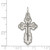 Sterling Silver Antiqued Eastern Orthodox Cross Charm - QC-DAEA0C3D-7198