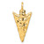 14k 3D Arrow Head Charm
