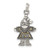 Sterling Silver Antiqued Girl Charm