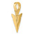 14K 3-D Arrowhead Charm