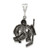 Sterling Silver Antiqued Hockey Player Charm - QC-2022DF3D-2030