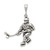 Sterling Silver Antiqued Hockey Player Charm - QC-DA36414D-3951