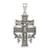 Sterling Silver Antiqued Large Caravaca INRI Crucifix Cross Pendant