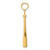 14k 3-D Baseball Bat Pendant