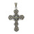 Sterling Silver Antiqued Marcasite Cross Pendant