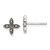 Sterling Silver Antiqued Marcasite Fancy Flower Post Earrings