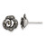 Sterling Silver Antiqued Marcasite Fancy Rose Post Earrings