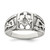 Sterling Silver Antiqued Masonic Ring - QR-AB9FD28A-2921