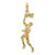 14K 3-D Basketball Player w/Ball and Partial Hoop Charm