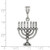 Sterling Silver Antiqued Menorah Charm - QC-765BF367-9038