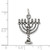 Sterling Silver Antiqued Menorah Charm - QC-DB46DDC1-6994