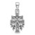 Sterling Silver Antiqued Mini INRI Crucifix Pendant