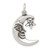 Sterling Silver Antiqued Moon Charm - QC-71FA81D8-6138