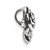 Sterling Silver Antiqued Polished CZ Flowers Chain Slide Pendant