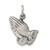 Sterling Silver Antiqued Praying Hands Charm - QC-4BCB860B-4824