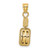 14K 3D Block Mariners Pulley Charm