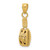 14K 3D Block Mariners Pulley Charm