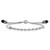 Sterling Silver Antiqued Reflections Black Crystal Adjustable Bracelet