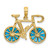 14K 3-D Blue Enameled Moveable Bicycle Pendant