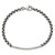 Sterling Silver Antiqued Round Box Chain 8 Inch ID Bar Mens Bracelet