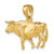 14K 3-D Bull w/Horns Charm