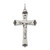 Sterling Silver Antiqued Satin Halo and Corpus Cross Pendant