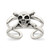 Sterling Silver Antiqued Skull Toe Ring