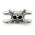 Sterling Silver Antiqued Skull Toe Ring