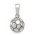 Sterling Silver Antiqued Soccer Ball Pendant - QC-34A18E09-3317