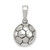 Sterling Silver Antiqued Soccer Ball Pendant - QC-A3277834-9129