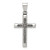 Sterling Silver Antiqued Solid Textured Cross Pendant - QC-1DE864BE-3228