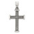 Sterling Silver Antiqued Solid Textured Cross Pendant - QC-3101F719-8913