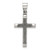 Sterling Silver Antiqued Solid Textured Cross Pendant - QC-505A2926-4116