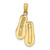 14k 3D CAPE COD Double Flip-Flop Charm