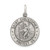 Sterling Silver Antiqued St. Christopher Football Medal