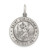 Sterling Silver Antiqued St. Christopher Soccer Medal
