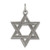Sterling Silver Antiqued Star of David Charm - QC-6B143106-9841