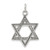 Sterling Silver Antiqued Star of David Charm - QC-A51F807C-7917