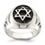 Sterling Silver Antiqued Star of David Ring - QR-87918880-6610
