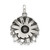 Sterling Silver Antiqued Sunflower Pendant
